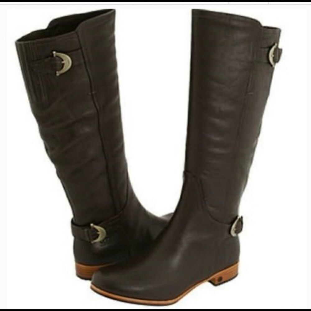 Revolve UGG Equestrian Amberlee Black knee high Riding Boots